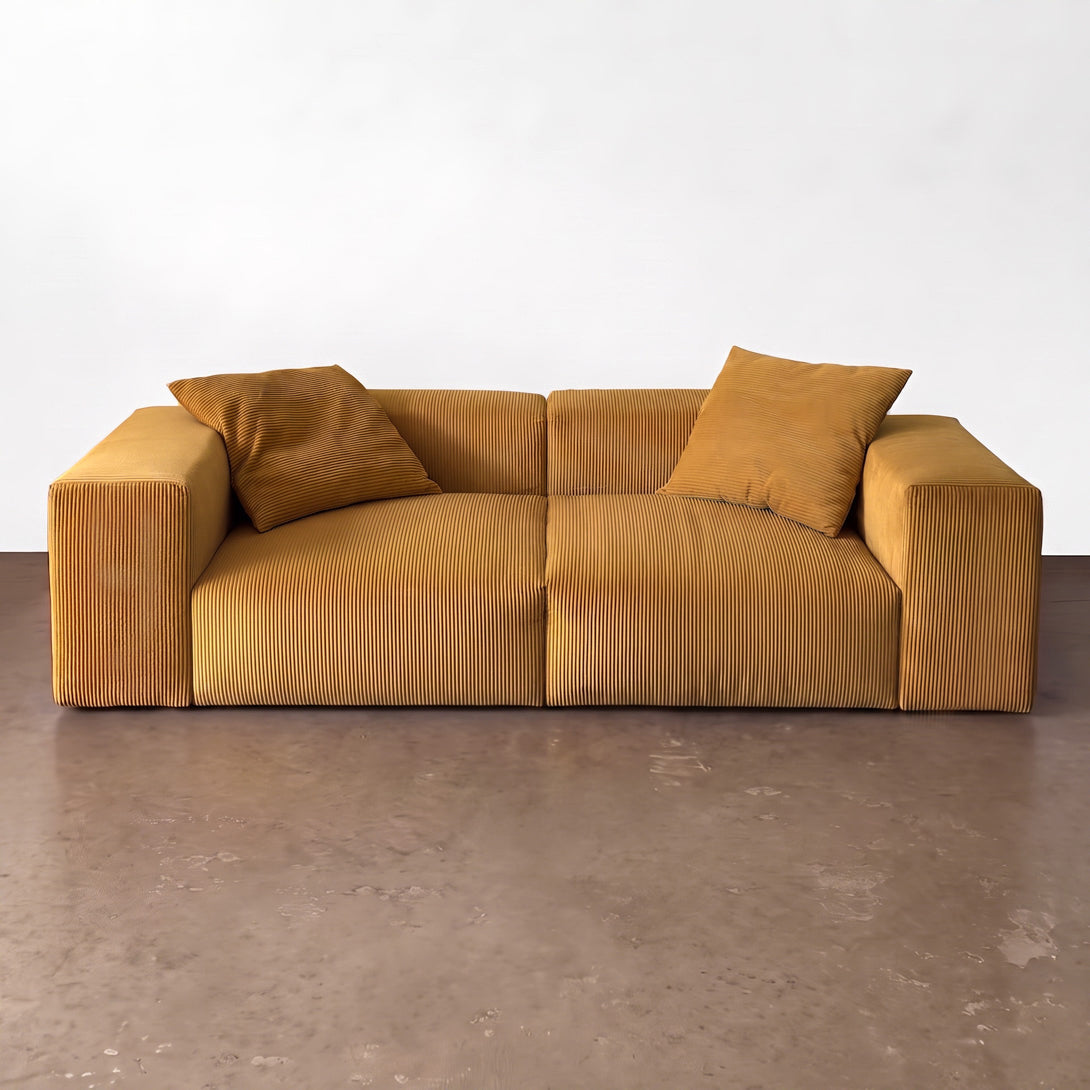 Bloc Sofa (Corduroy) - Mustard