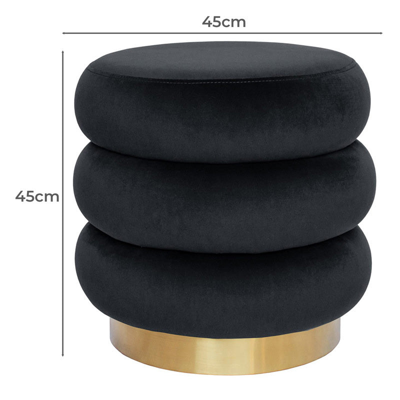 Homio Decor Blush Curve Ottoman (Velvet)