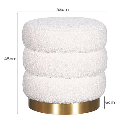 Homio Decor Boucle Curve Ottoman