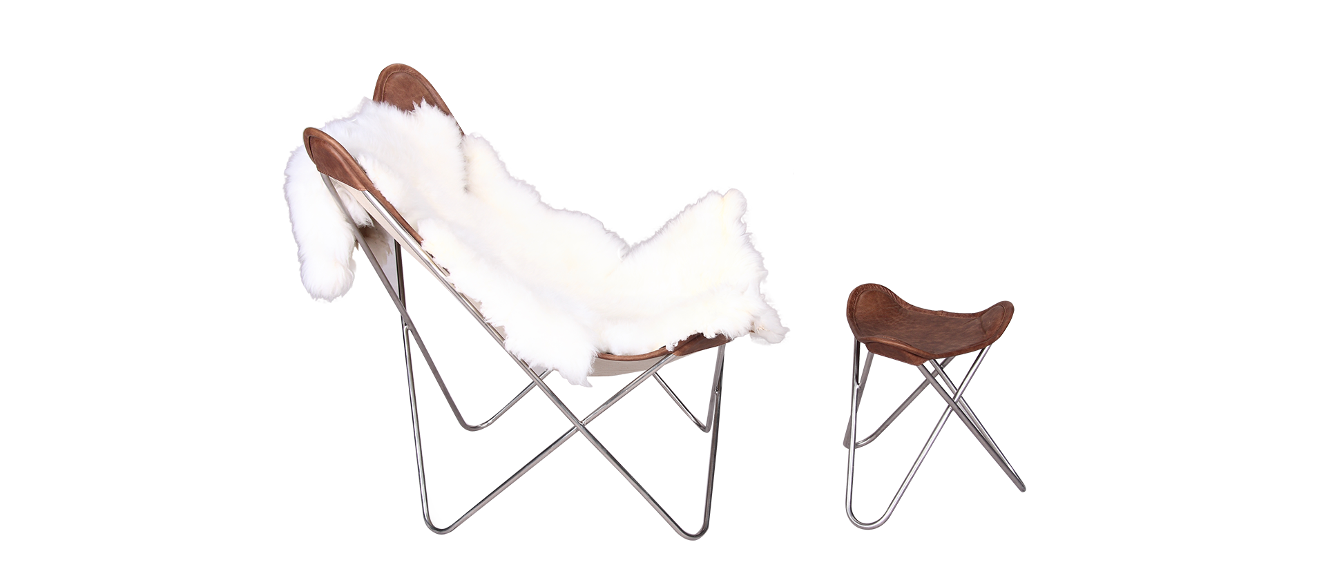 Homio Decor Butterfly Chair (Leather)