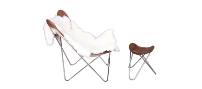 Homio Decor Butterfly Chair (Leather)