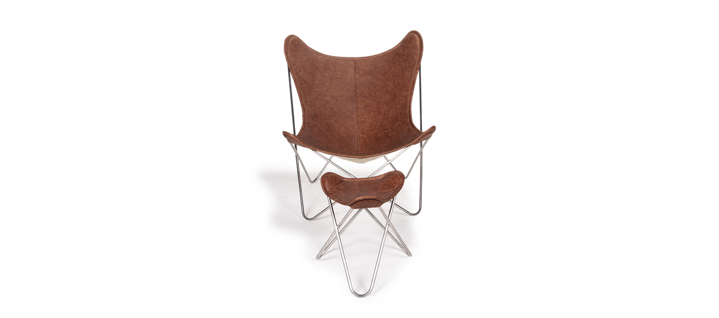 Homio Decor Butterfly Chair (Leather)
