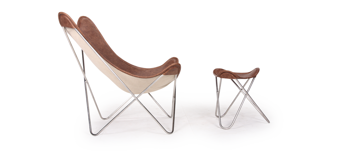 Homio Decor Butterfly Chair (Leather)