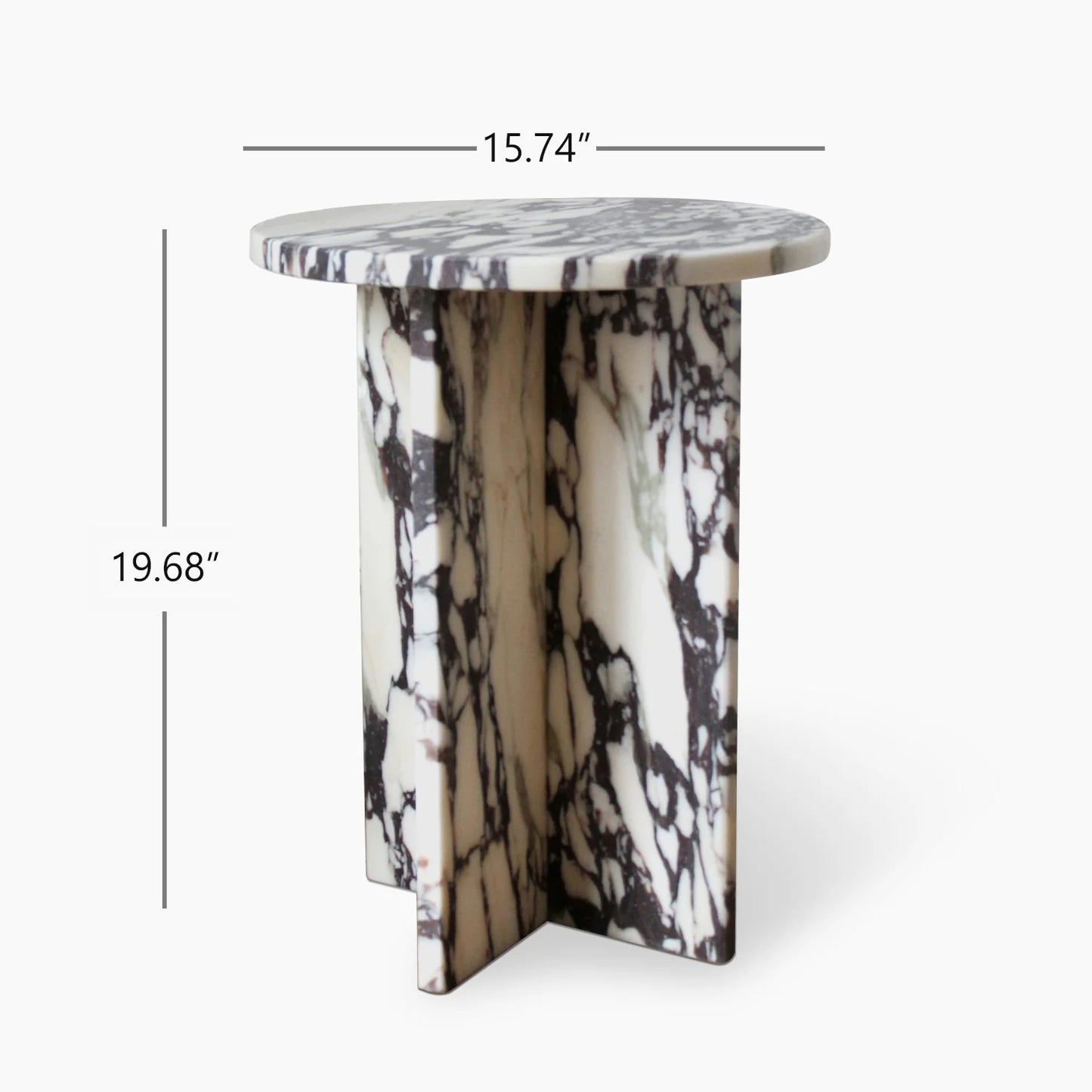 Homio Decor Calacatta Viola Side Table