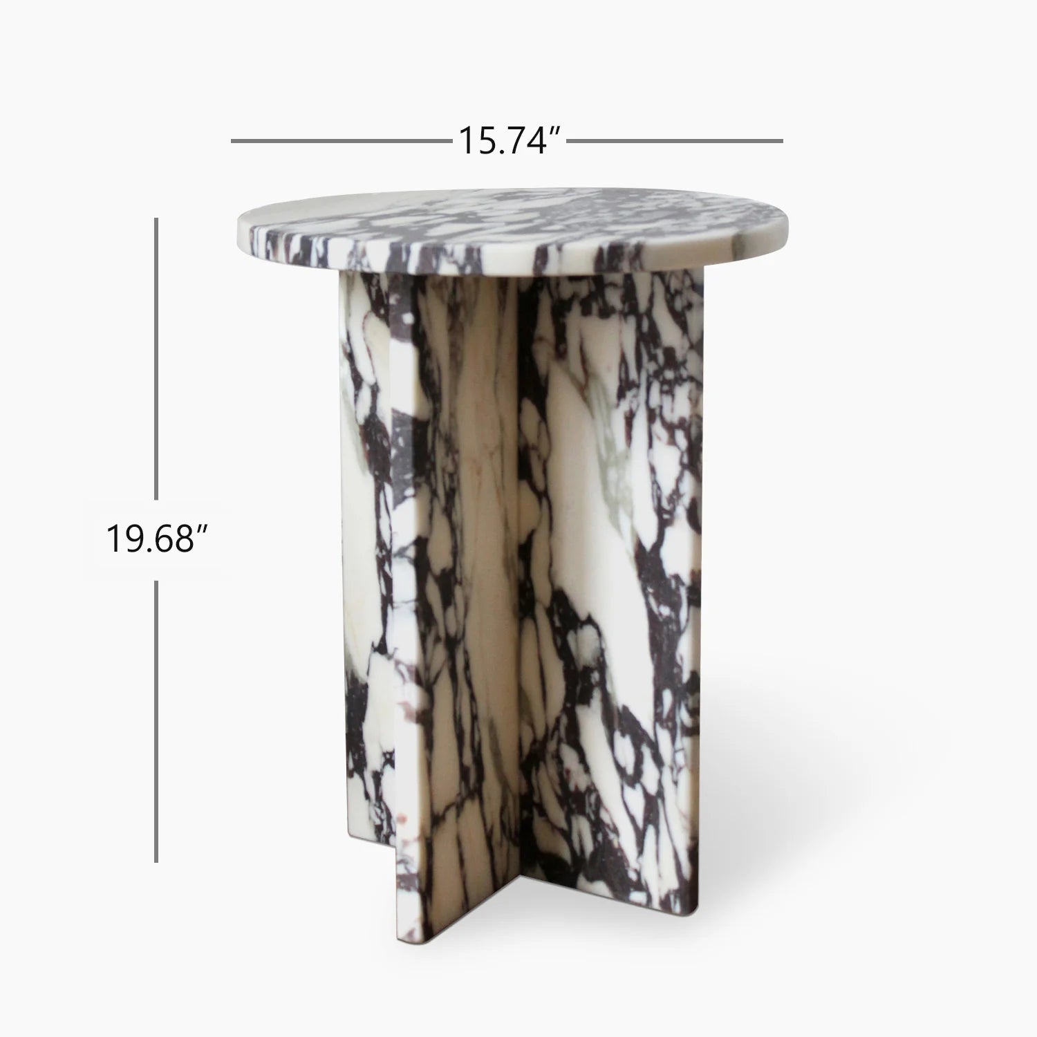 Homio Decor Calacatta Viola Side Table