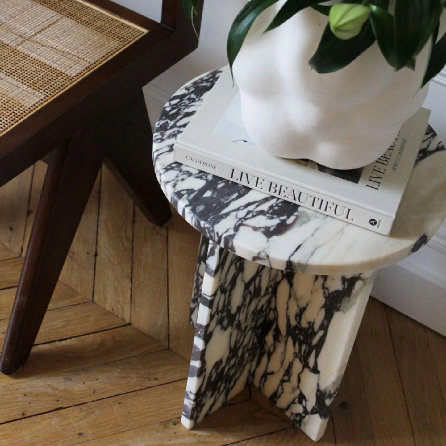 Homio Decor Calacatta Viola Side Table