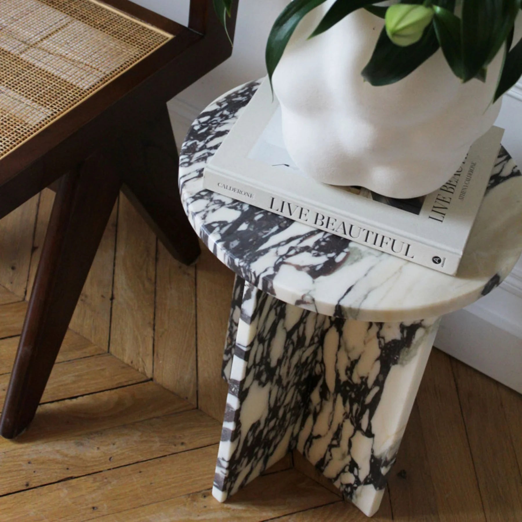 Homio Decor Calacatta Viola Side Table