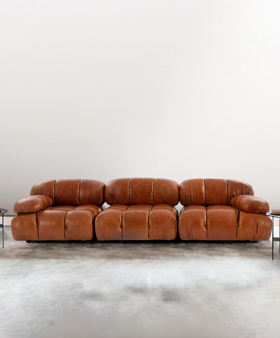 Homio Decor Camaleonda Leather Sofa (Set of 3)