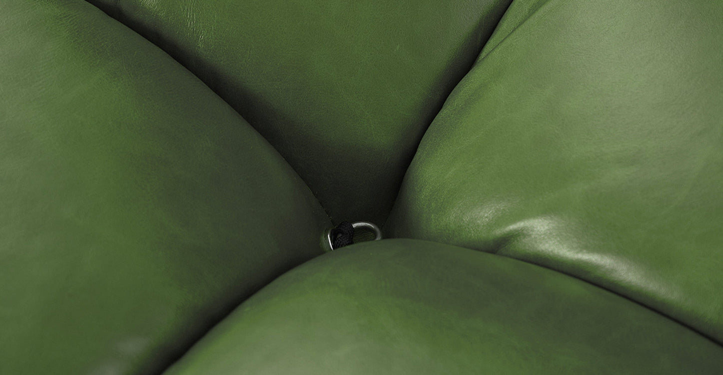 Homio Decor Camaleonda Leather Sofa (Set of 3) - Forest Green