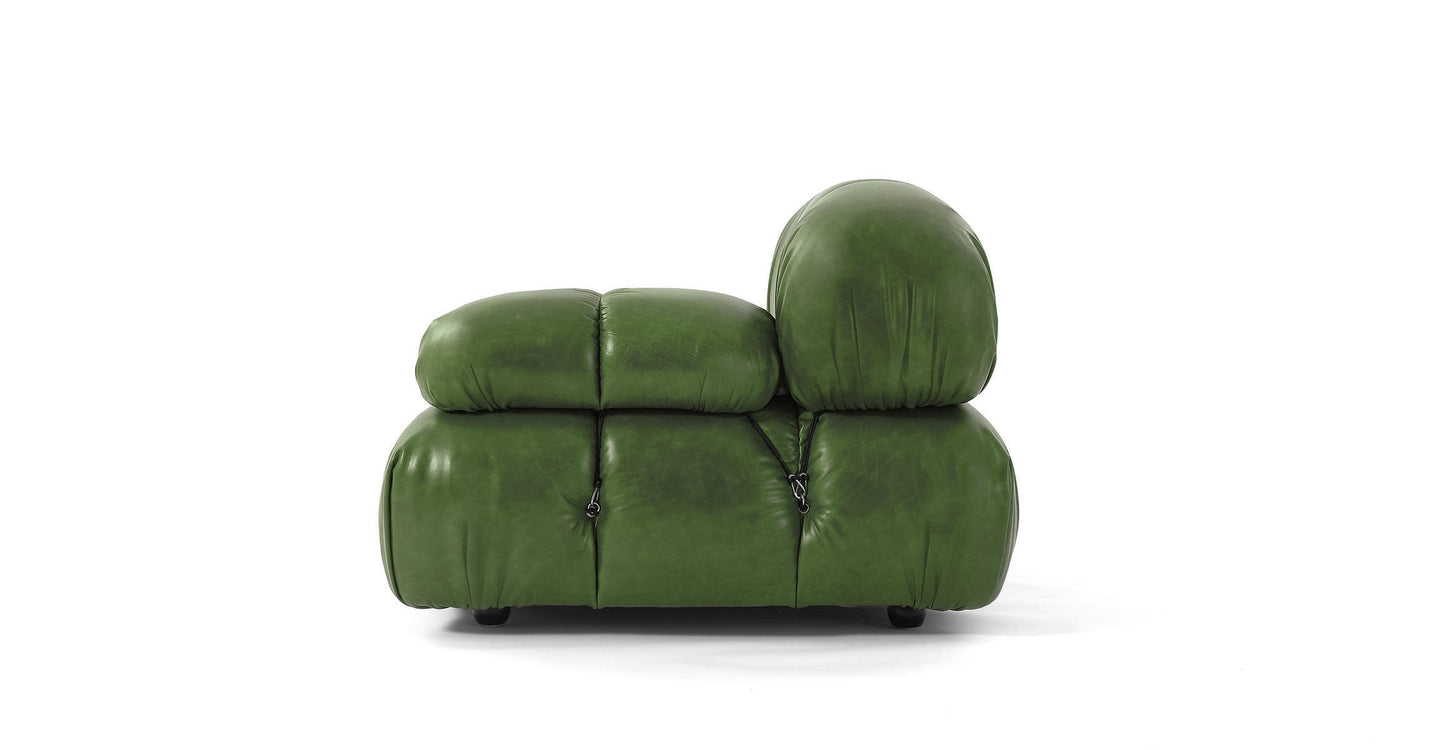 Homio Decor Camaleonda Leather Sofa (Set of 3) - Forest Green