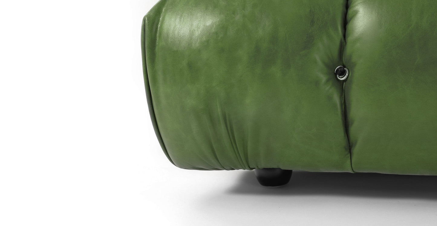 Homio Decor Camaleonda Leather Sofa (Set of 3) - Forest Green