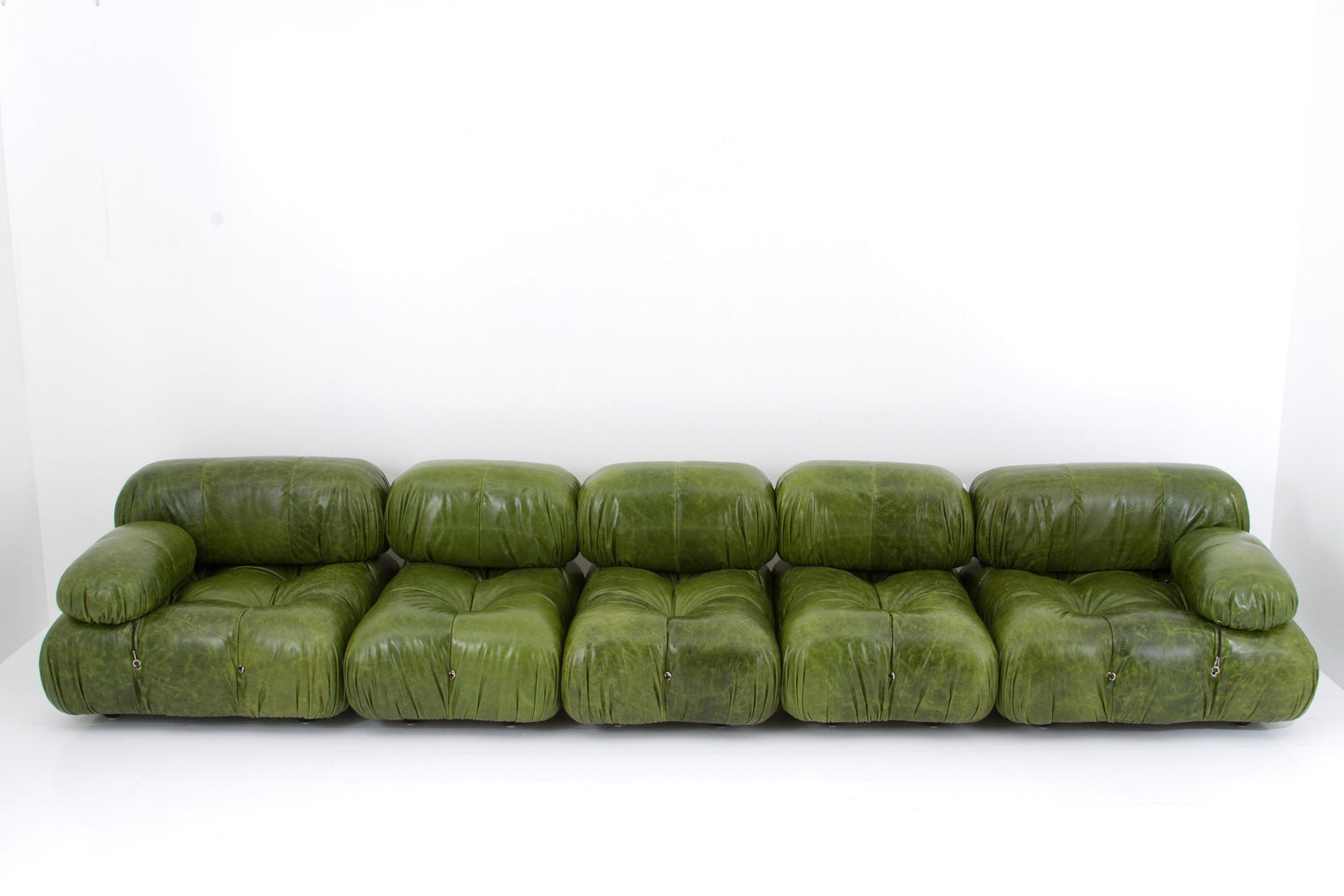 Homio Decor Camaleonda Leather Sofa (Set of 3) - Forest Green