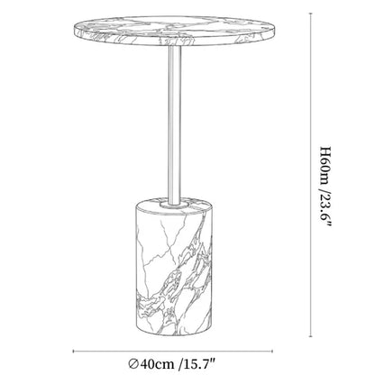 Homio Decor Celine Marble Side Table