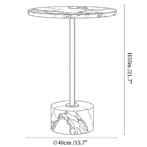 Homio Decor Celine Marble Side Table