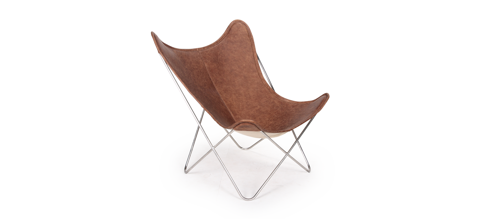 Homio Decor Chair / No Rug Butterfly Chair (Leather)