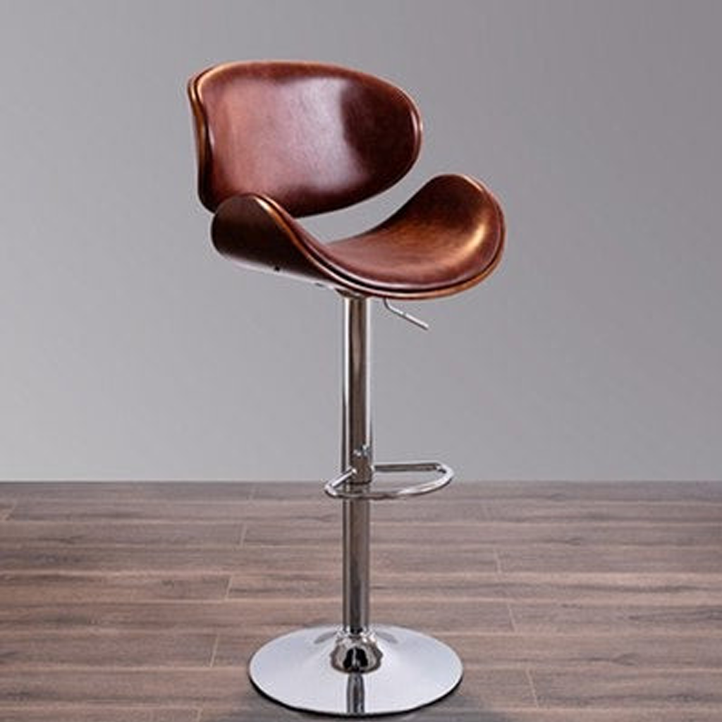 Homio Decor Classic Leather Bar Stool