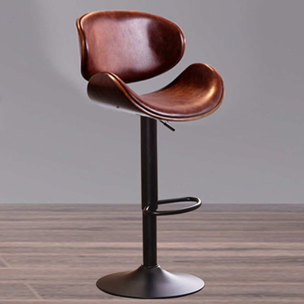 Homio Decor Classic Leather Bar Stool