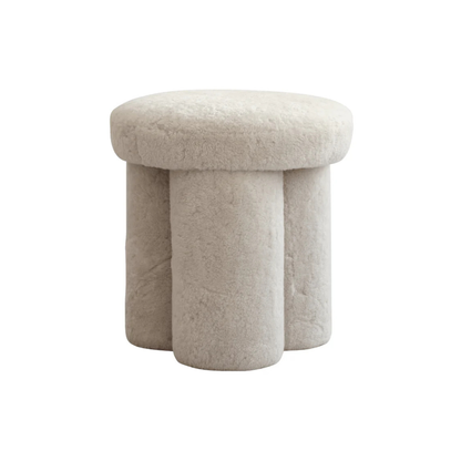 Homio Decor Clover Stool Sheepksin
