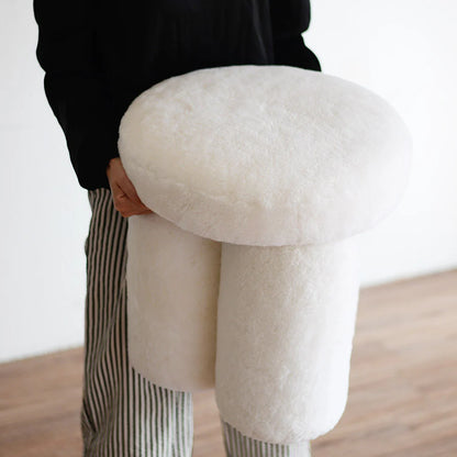 Homio Decor Clover Stool Sheepksin