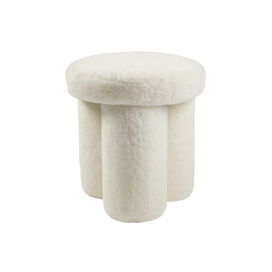 Homio Decor Clover Stool Sheepksin