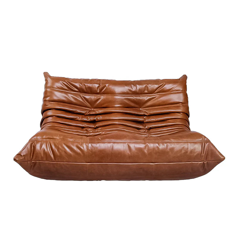 Homio Decor Cognac Brown Togo Loveseat (2 Seater) - Leather