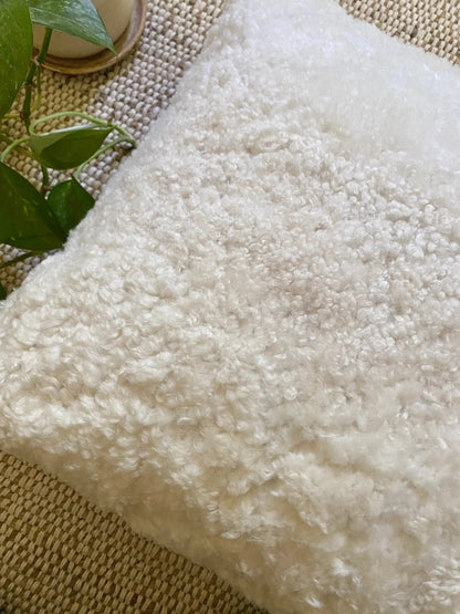 Homio Decor Curly Shearling Sheepskin Pillowcase