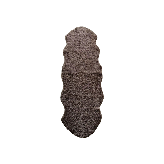 Homio Decor Curly Shearling Sheepskin Rug (Double) - Brown