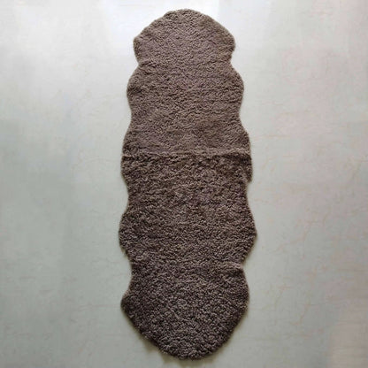 Homio Decor Curly Shearling Sheepskin Rug (Double) - Brown