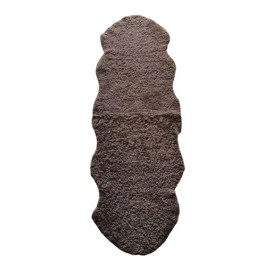 Homio Decor Curly Shearling Sheepskin Rug (Double) - Brown