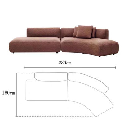 Homio Decor Curved Left / 280cm Cosy Curve Sofa