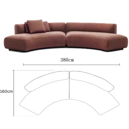 Homio Decor Curved Right & Left / 380cm Cosy Curve Sofa