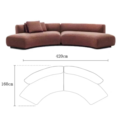 Homio Decor Curved Right & Left / 420cm Cosy Curve Sofa