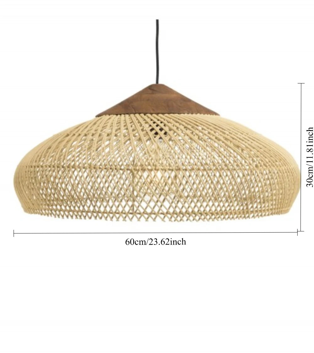 Homio Decor D60xH30cm Aiko Rattan Ceiling Lamp