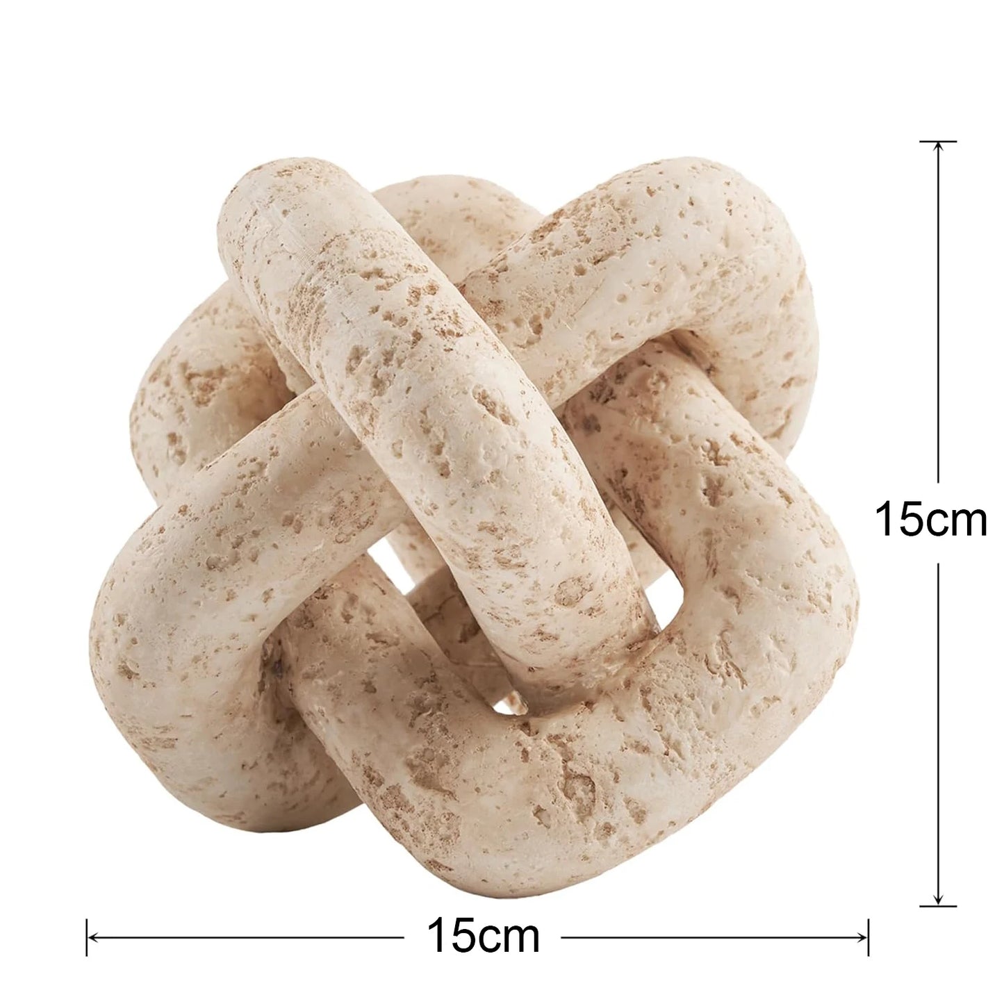 Homio Decor Decorative Accessories 15X15X15CM Travertine Link Chain Decoration