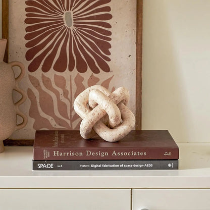 Homio Decor Decorative Accessories 15X15X15CM Travertine Link Chain Decoration