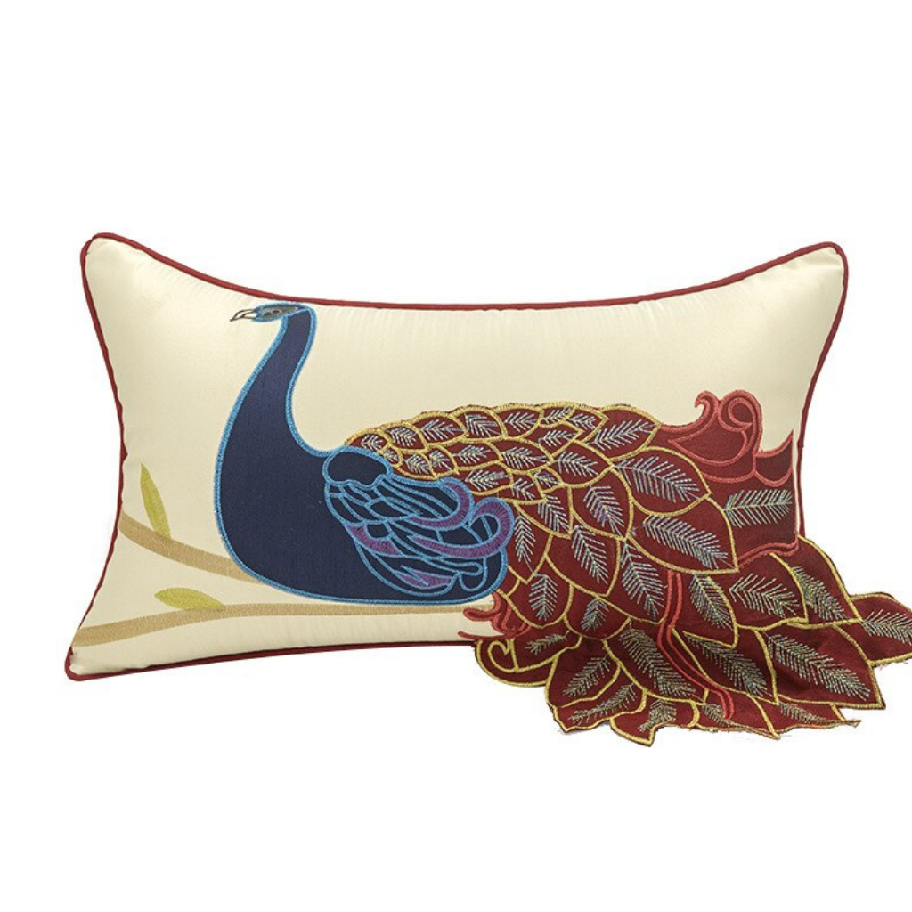 Homio Decor Decorative Accessories 30x50cm / Red Peacock Decorative Cushion Cover