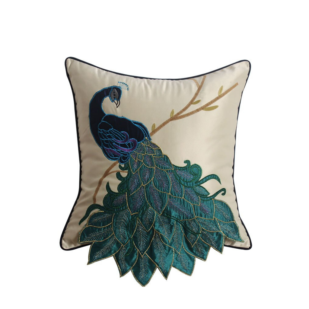 Homio Decor Decorative Accessories 45x45cm / Green Peacock Decorative Cushion Cover