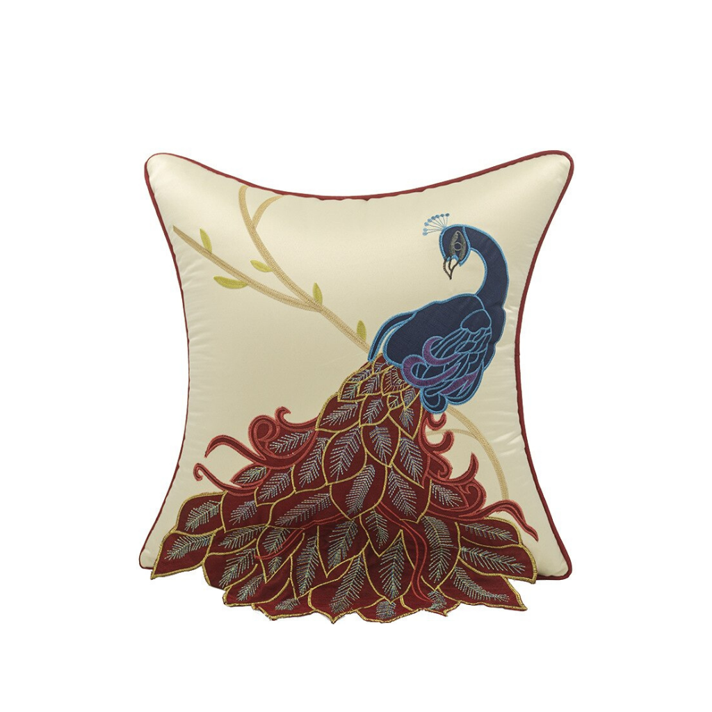 Homio Decor Decorative Accessories 45x45cm / Red Peacock Decorative Cushion Cover