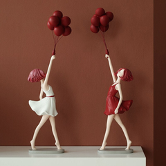 Homio Decor Decorative Accessories Balloon Girl Sculpture
