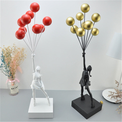 Homio Decor Decorative Accessories Balloon Girl Statue