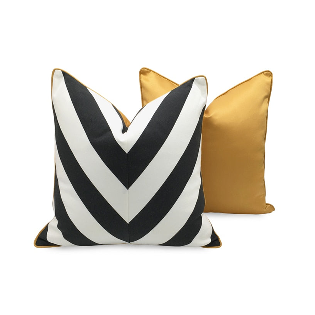 Homio Decor Decorative Accessories Black Wave Pillowcase