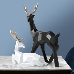 Homio Decor Decorative Accessories Black & White Abstract Deer Statue
