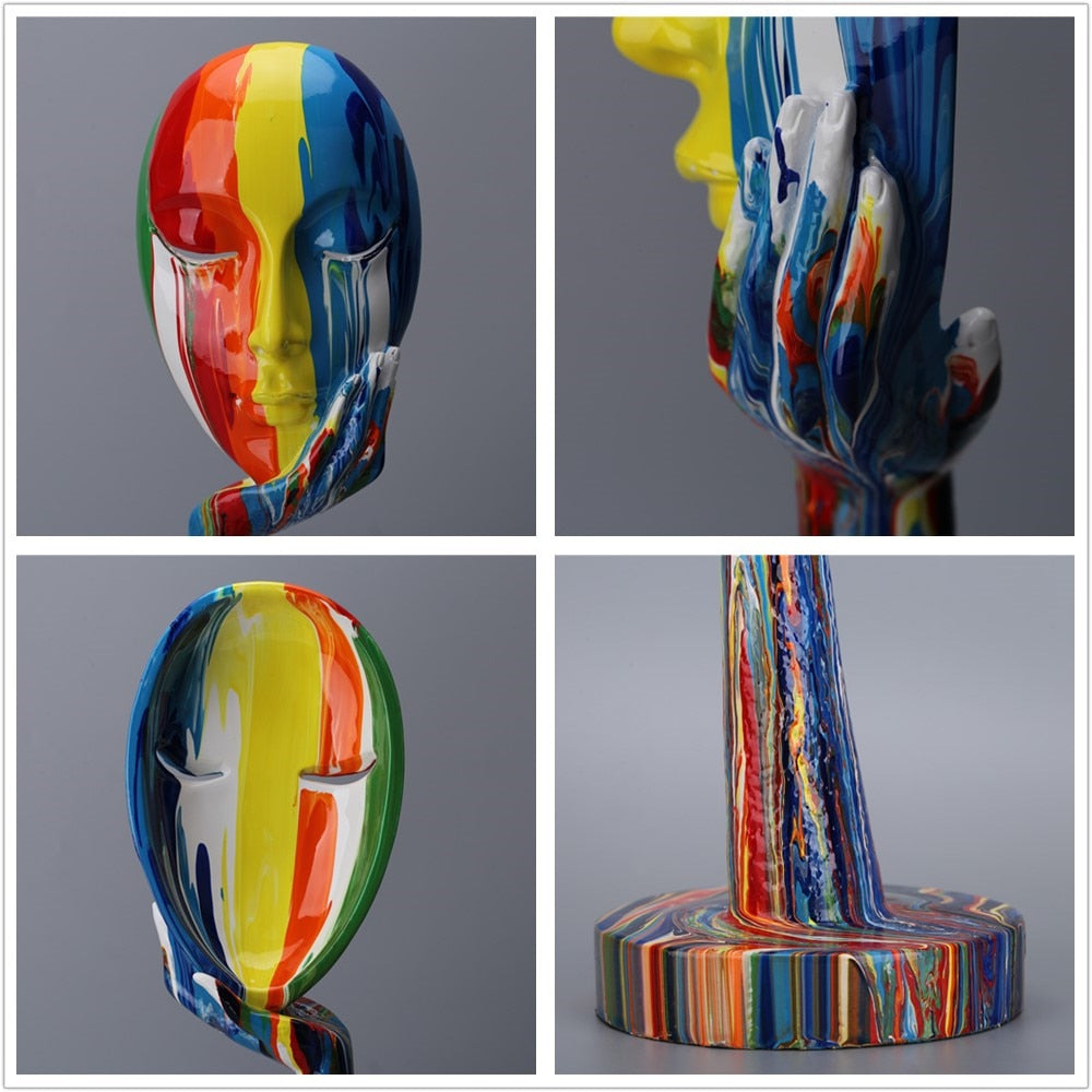 Homio Decor Decorative Accessories Colorful Abstract Mask Ornaments