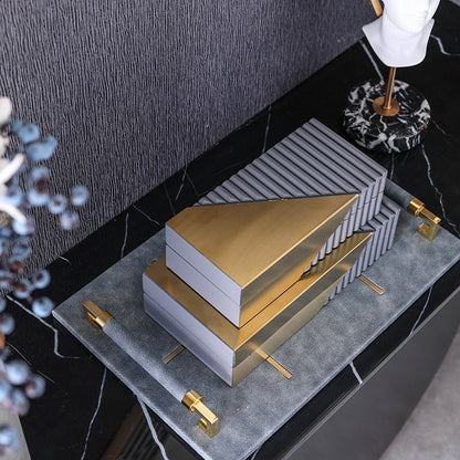 Homio Decor Decorative Accessories Gold Metal Decorative Storage Box