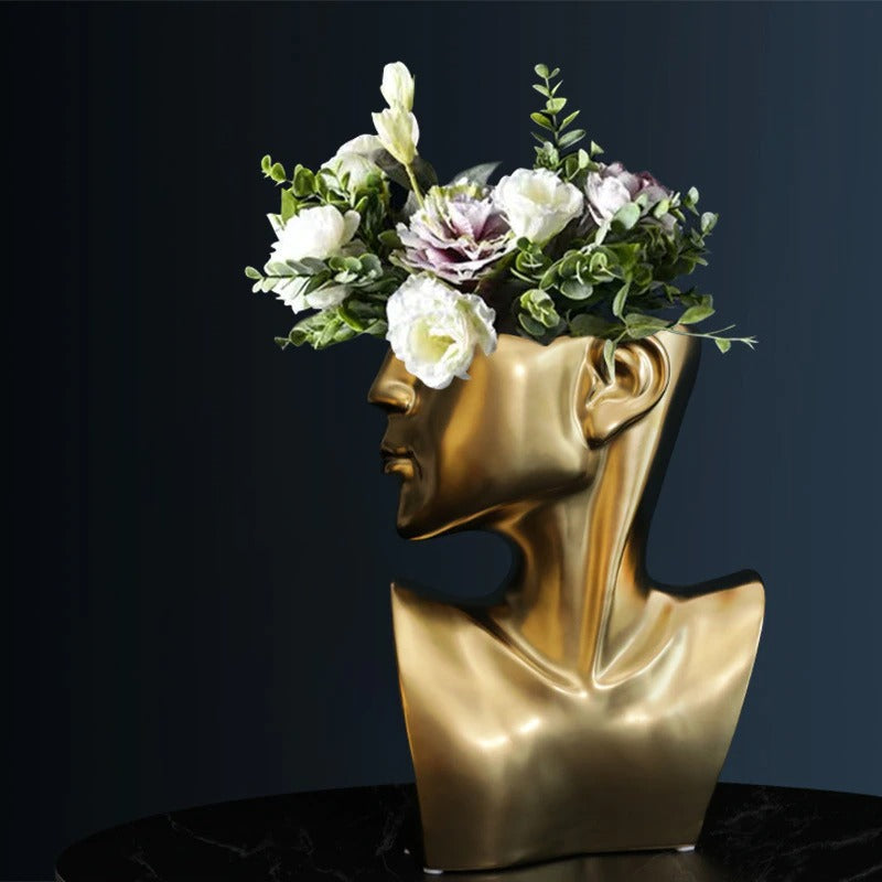 Homio Decor Decorative Accessories Half Human Face Vase