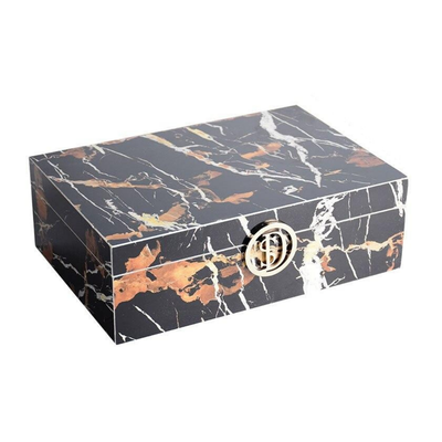 Homio Decor Decorative Accessories Large Black Marble Decorative Storage Box