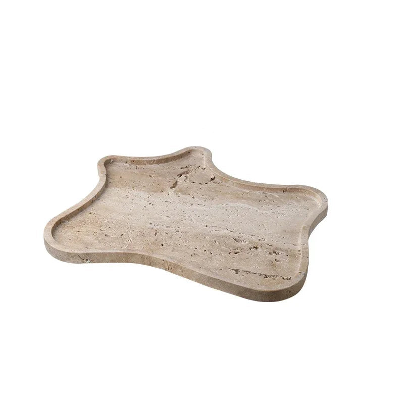 Homio Decor Decorative Accessories Large Travertine Stone Tray