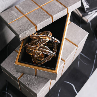 Homio Decor Decorative Accessories Leather Designer Storage Box