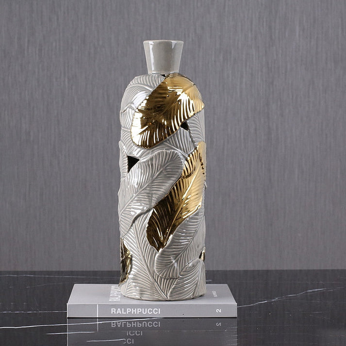 Gold Leaf Vase