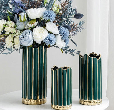 Homio Decor Decorative Accessories Luxury Gilded Ceramic Vase